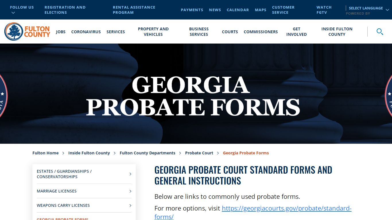 Georgia Probate Forms